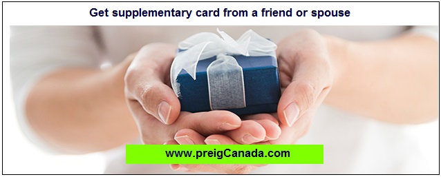 Get supplementary card from a friend or spouse