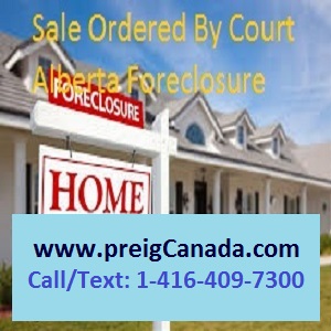 Sale ordered by the court Alberta Foreclosure