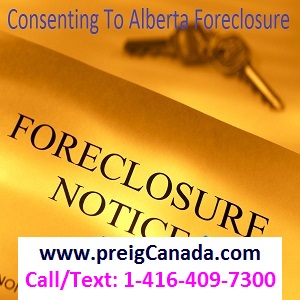 Consenting to the Alberta foreclosure