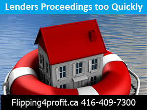Lenders proceedings too quickly