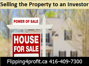 selling the property to an investor